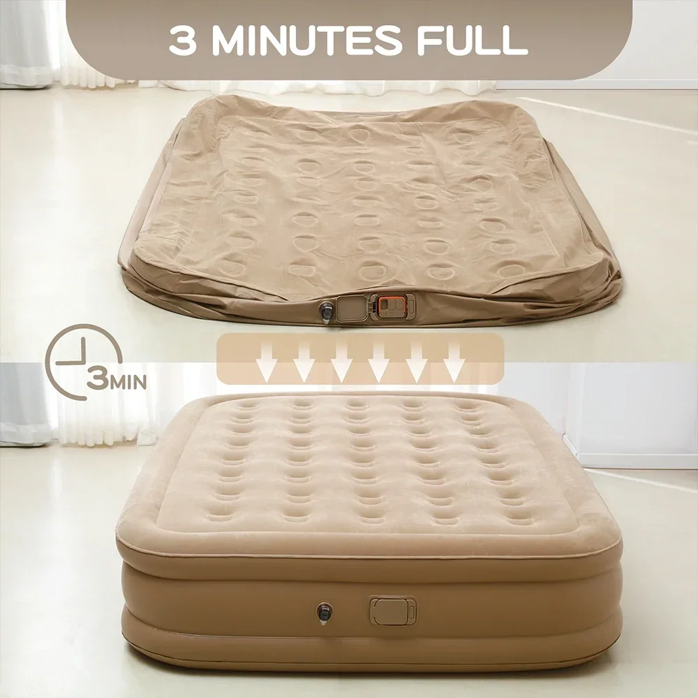 Queen Air Mattress with Built  - Outdoor Furniture Luxury review and price
